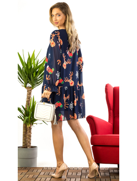 Rochie Dama Voal Rudolph Bleumarin